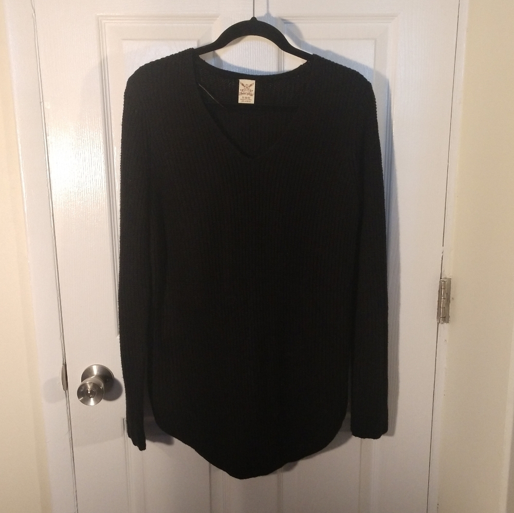 BLACK Faded Glory V-Neck Sweater